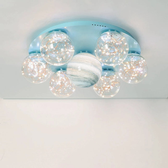 MIRODEMI® Ebikon | Creative Lantern Planet blue Lamp for Kids Room