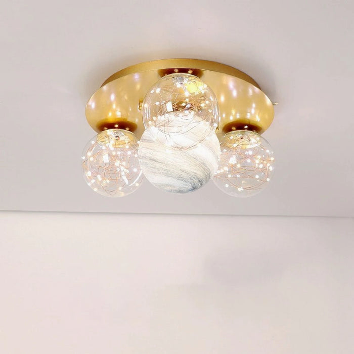 MIRODEMI® Ebikon | golden Creative Lantern Planet Ceiling Lamp for Kids Room
