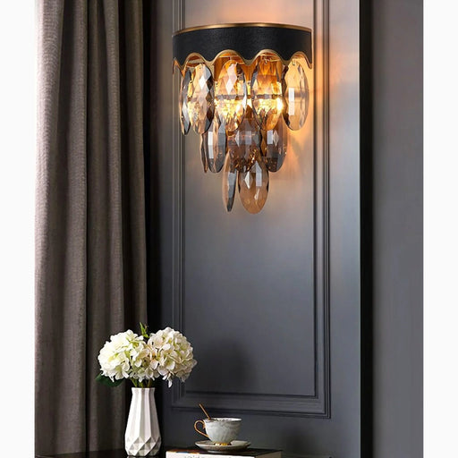 Black Crystal Wall Lighting | luxury style |bedroom lighting
