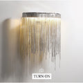 MIRODEMI® Éibar | Gold/Chrome Modern Led Chain Wall Lamp | wall sconces | wall light