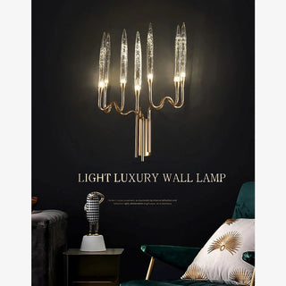 MIRODEMI® Eivissa | Luxury Crystal Candle LED Wall Lamp | wall sconce | wall lamp