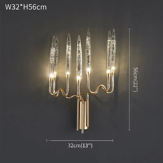 MIRODEMI® Eivissa | Luxury Crystal Candle LED Wall Lamp | wall sconce | wall lamp