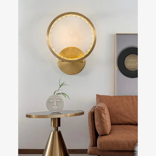 MIRODEMI® Elche | Gold Modern Small Crystal Copper LED Wall Lamp | wall sconce | wall light