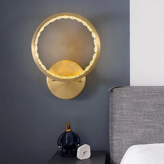 MIRODEMI® Elche | Gold Modern Small Crystal Copper LED Wall Lamp | wall sconce | wall light