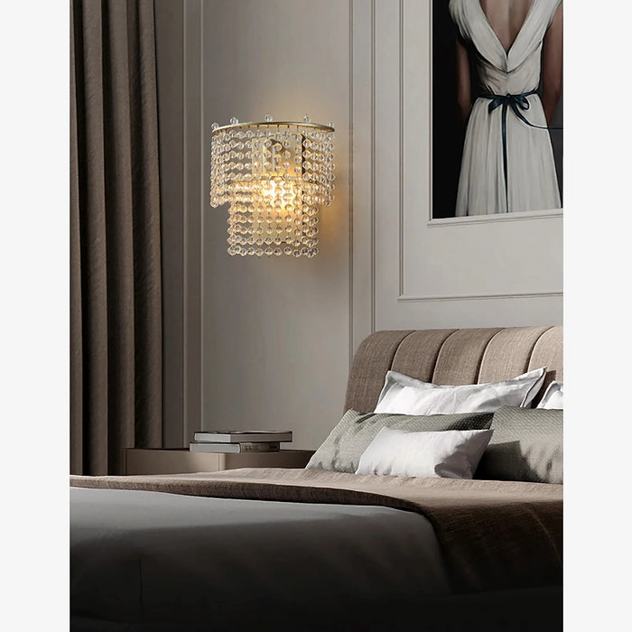 MIRODEMI® Elda | Chrome/Gold Crystal Modern Wall Lamp | wall sconces | crystal light