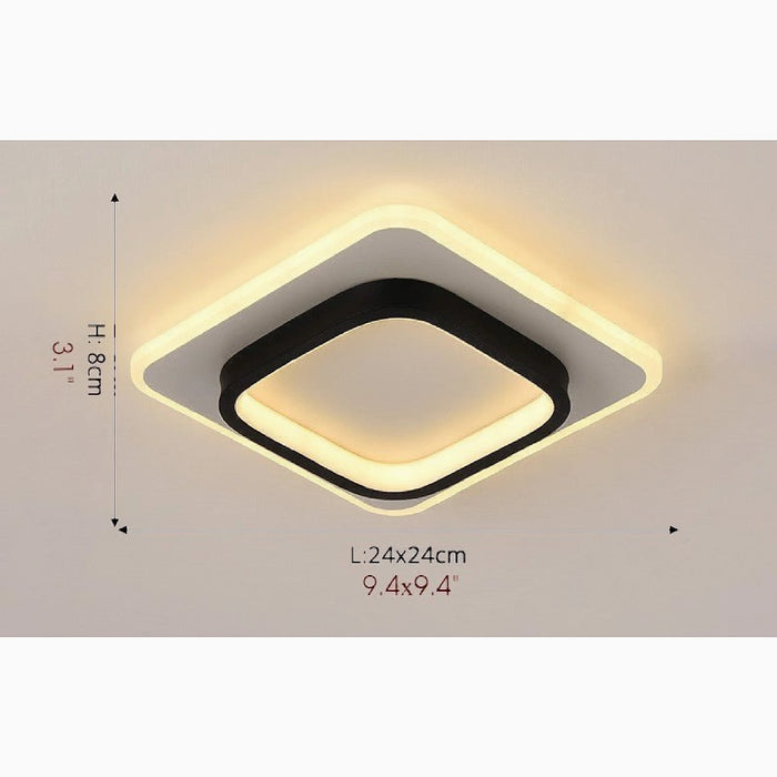 MIRODEMI® Enghien | Square LED Ceiling Lights on