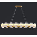 MIRODEMI® Farinole | Oval Stylish Marble Ceiling Chandelier for Kitchen