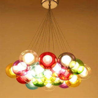 MIRODEMI® Flüelen | Playful Rainbow Glass Orb Chandelier