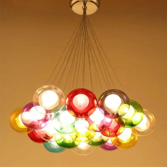 MIRODEMI® Flüelen | Colourful Rainbow Glass Ball Chandelier