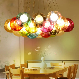 MIRODEMI® Flüelen | Vibrant Rainbow Glass Ball Pendant Chandelier