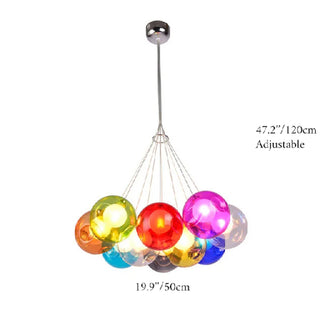 MIRODEMI® Flüelen | Colorful Glass Orb Chandelier for Contemporary Interiors