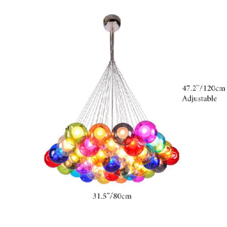 MIRODEMI® Flüelen | Sleek Multicolor Glass Pendant Light for Statement Decor