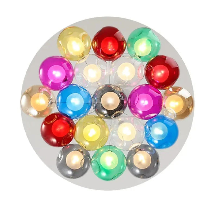 MIRODEMI® Flüelen | Colourful Rainbow Glass Ball Chandelier