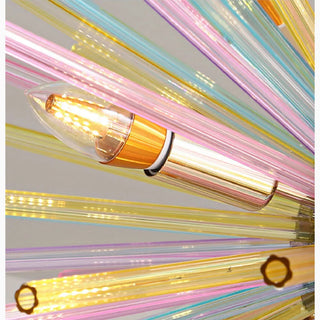 MIRODEMI Flumserberg Creative Colourful Lamp Glass Chandelier