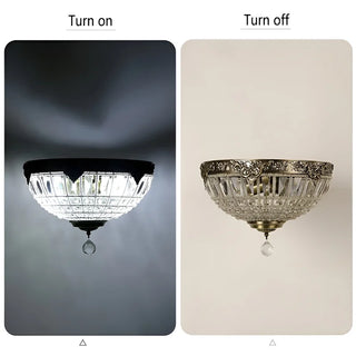 MIRODEMI® Fosses-la-Ville | Retro Bronze Crystal Chandelier Light On/Off