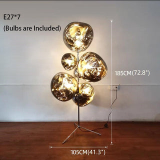 MIRODEMI® Freiburg | Creative Acrylic Lava Stone LED Floor Lamp for Living Room, Bedroom, Home, Hall