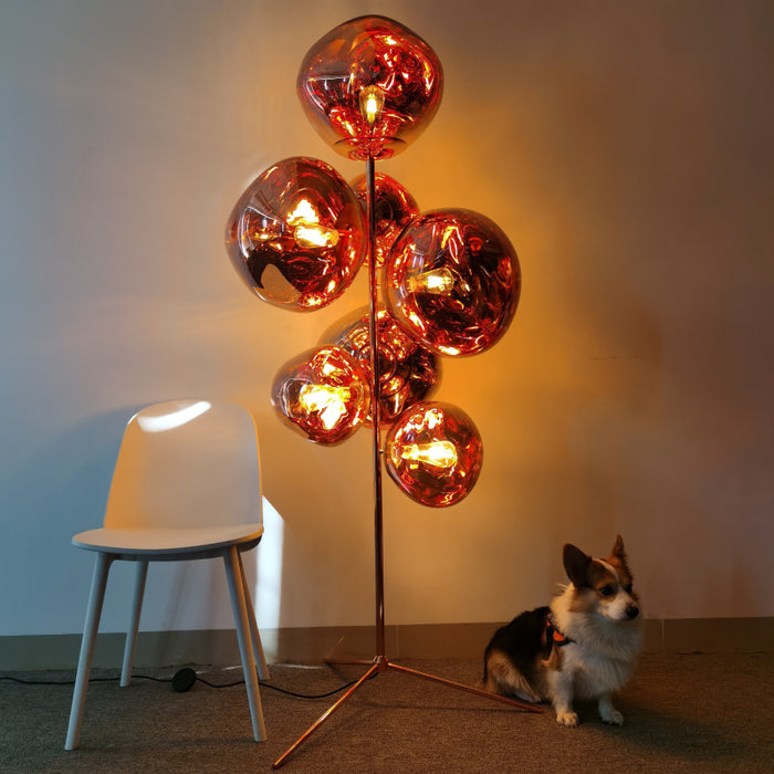 MIRODEMI® Freiburg | Creative Acrylic Lava Stone LED Floor Lamp for Living Room, Bedroom, Home, Hall