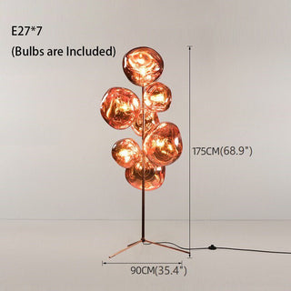 MIRODEMI® Freiburg | Creative Acrylic Lava Stone LED Floor Lamp for Living Room, Bedroom, Home, Hall