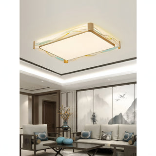  Fribourg | Rectangular LED Сopper Ceiling Lamp from Mirodemi for Living Room, Kitchen, Dining Room, Bedroom | Cool Light | Warm Light | LED Light | Creative Style |