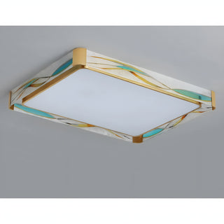  Fribourg | Rectangular LED Сopper Ceiling Lamp from Mirodemi for Living Room, Kitchen, Dining Room, Bedroom | Cool Light | Warm Light | LED Light | Creative Style |