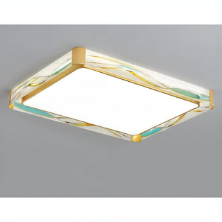  Fribourg | Rectangular LED Сopper Ceiling Lamp from Mirodemi for Living Room, Kitchen, Dining Room, Bedroom | Cool Light | Warm Light | LED Light | Creative Style |