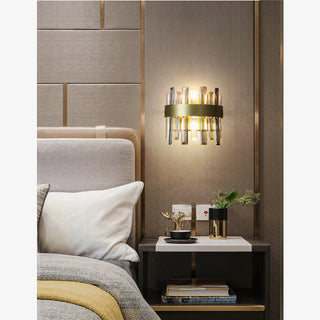 MIRODEMI® Gandia | Brushed Gold design wall sconce | wall light for home