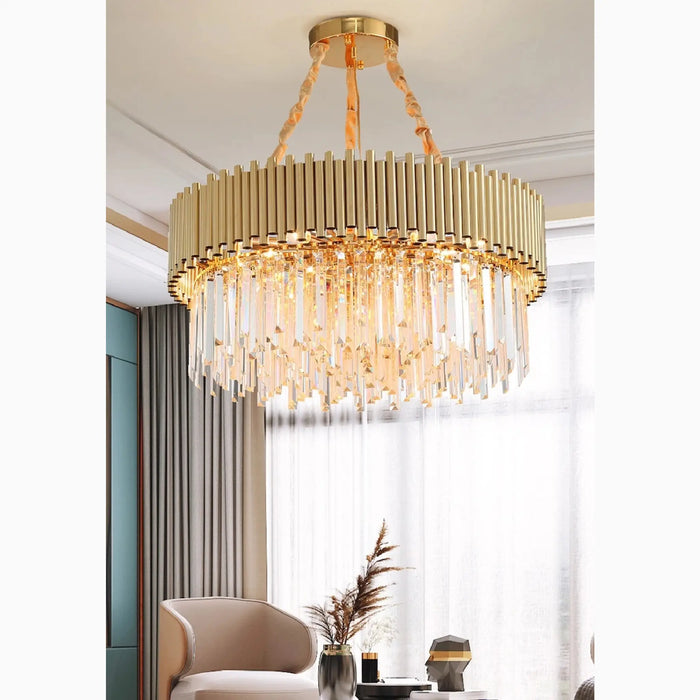 MIRODEMI® Garlenda | Gold Perfect Rectangle Chandelier for Living Room