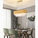 MIRODEMI® Garlenda | Gold Luxury Style rectangle chandelier for dining room, kitchen island