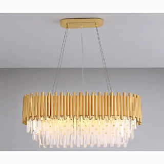 MIRODEMI® Garlenda | Gold Stylish Rectangle Chandelier for House