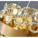 MIRODEMI Garlenda Trendy Rectangle Gold Crystal Chandelier Lampshade Details