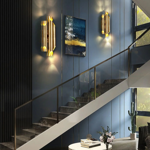Brushed gold LED wall sconce | modern lighting fixture | minimalistic |vintage