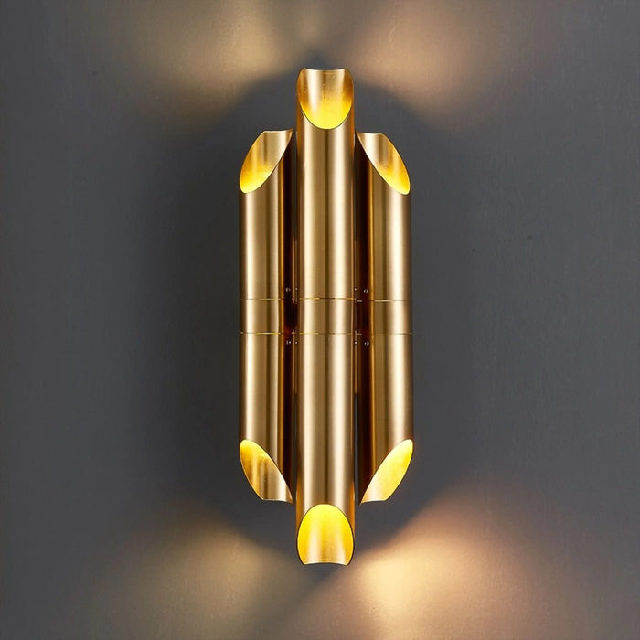 Brushed gold LED wall sconce | modern lighting fixture | minimalistic |ART DECO