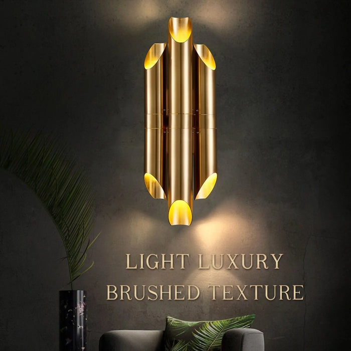 Brushed gold LED wall sconce | modern lighting fixture | minimalistic | luxury lighting