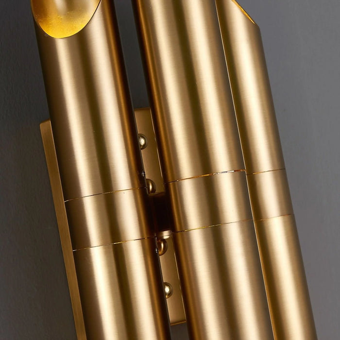 Brushed gold LED wall sconce | modern lighting fixture | minimalistic | details