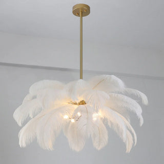 MIRODEMI® Gembloux | White Feather Round Light Fixture