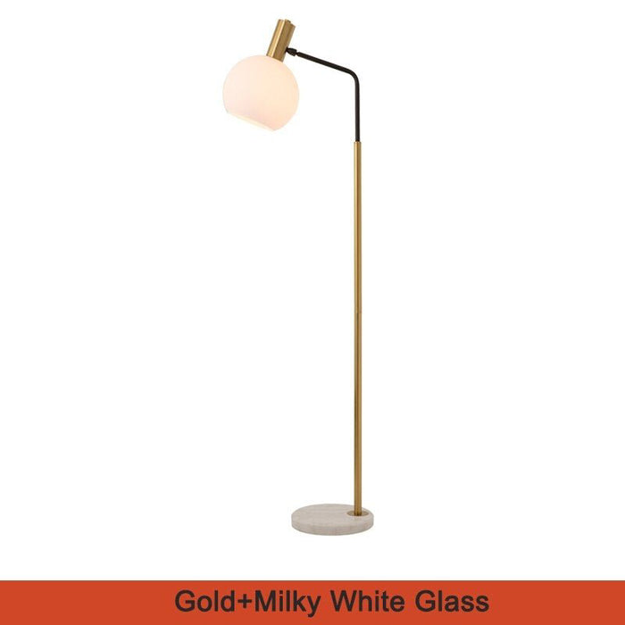 MIRODEMI® Geneva | Stylish Gold Glass Luxury Floor Lamp for Living Room, Bedroom, Home, Hall