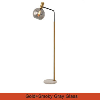 MIRODEMI® Geneva | Stylish Gold Glass Luxury Floor Lamp for Living Room, Bedroom, Home, Hall