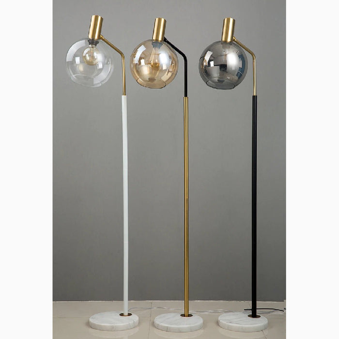 MIRODEMI® Geneva | Stylish Gold Glass Luxury Floor Lamp for Living Room, Bedroom, Home, Hall