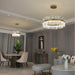 MIRODEMI® Genk | Gold Round Crystal Chandelier for Hall