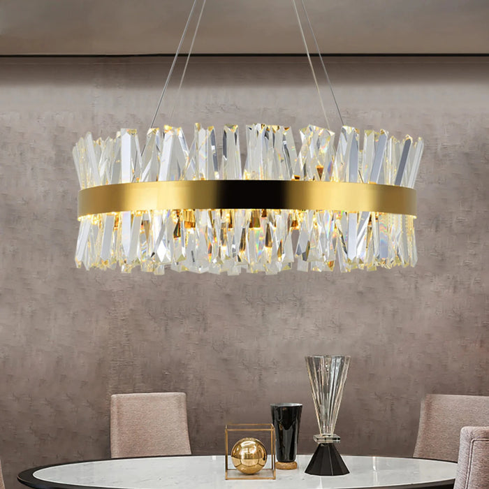 MIRODEMI® Genk | Round Crystal Chandelier for Hall