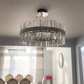 MIRODEMI® Genk | Gold/Chrome Round Crystal Lighting for Hall