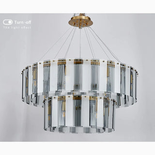 MIRODEMI® Geraardsbergen | Luxury Chrome Glass Round Chandelier