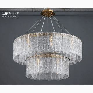 MIRODEMI® Geraardsbergen | Drum Chrome Glass Round Light Fixture