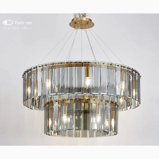 MIRODEMI® Geraardsbergen | Creative Chrome Glass Round Chandelier