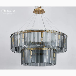 MIRODEMI® Geraardsbergen | Modern Chrome Glass Round Chandelier