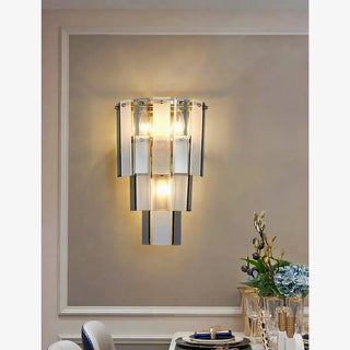 MIRODEMI® Gernika | Gold/Blue Frosted glass Wall Lamp | wall sconces | wall lamp