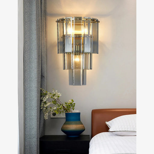MIRODEMI® Gernika | Gold/Blue Frosted glass Wall Lamp | wall sconces | wall lamp