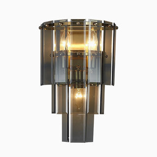 MIRODEMI® Gernika | Gold/Blue Frosted glass Wall Lamp | wall sconces | wall lamp