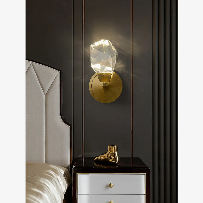 MIRODEMI® Getafe | Diamond Design Crystal Led Wall Sconce | wall light | wall lamp