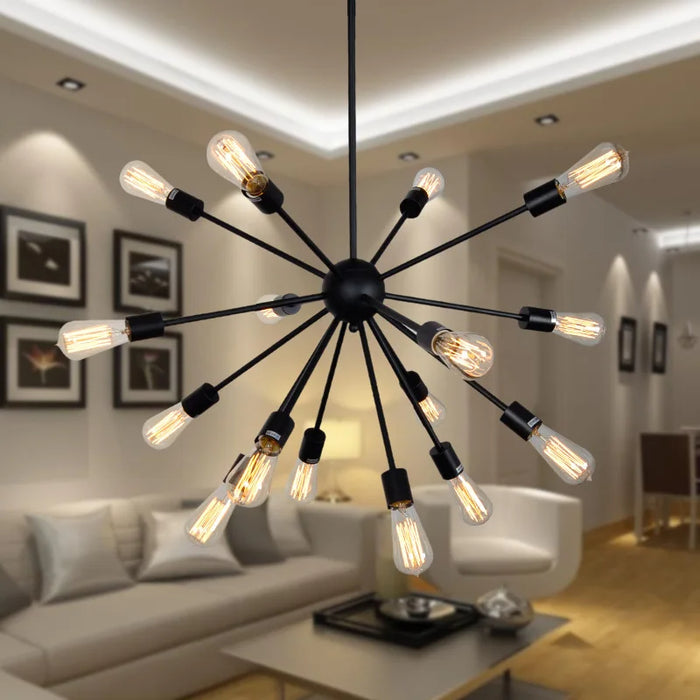 MIRODEMI® | Gland Creative Iron Chandelier in the Shape of 12-arm Satellite for Dining Room